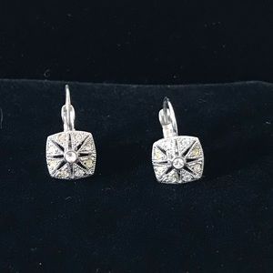 Nadri Art Deco Inspired Starbust Earrings